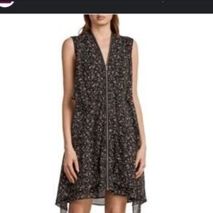All Saints Black Jayda Pepper Floral Dress Size Medium